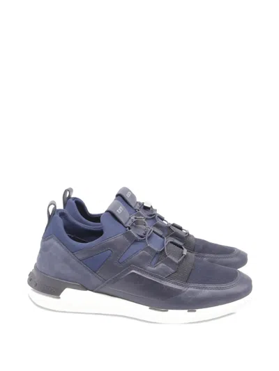 Pre-owned Tod's Vintage No_code Low-top Leather Sneakers In Blue