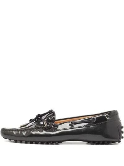 Pre-owned Tod's Vintage Patent-leather Bow Loafers