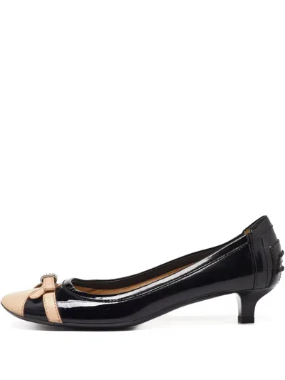 Pre-owned Tod's Vintage  45mm Bow-detail Ballet Flats
