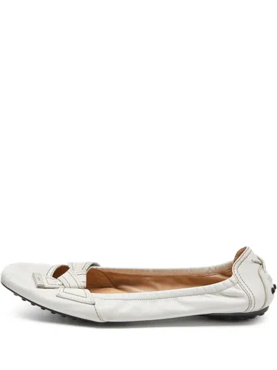 Pre-owned Tod's Vintage  Bubble Bow-detail Ballet Flats