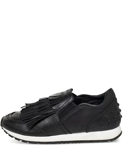 Pre-owned Tod's Vintage  Fringe-embellished Slip-on Sneakers