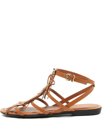Pre-owned Tod's Vintage  Fringed Sandals