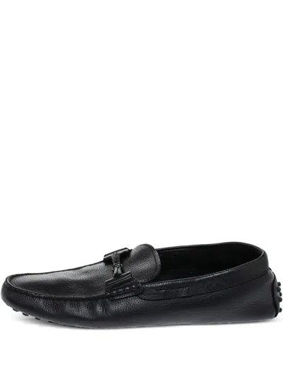 Pre-owned Tod's Vintage  Horsebit-detail Loafers In Black