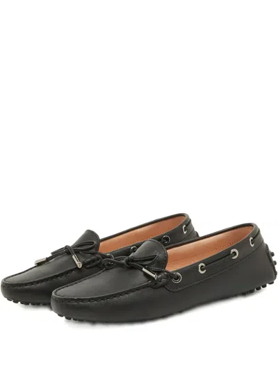 Pre-owned Tod's Vintage  Leather Bow-detail Loafers
