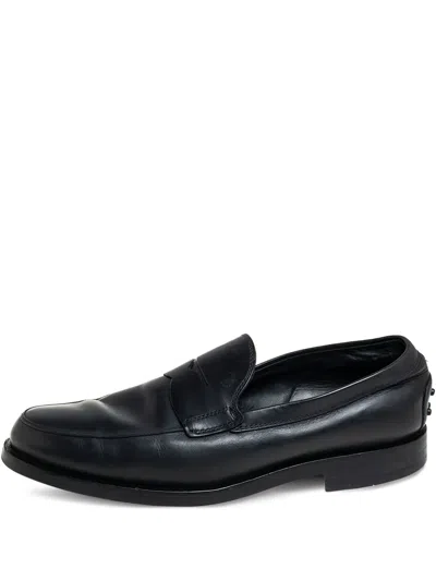 Pre-owned Tod's Vintage  Leather Loafers In Black
