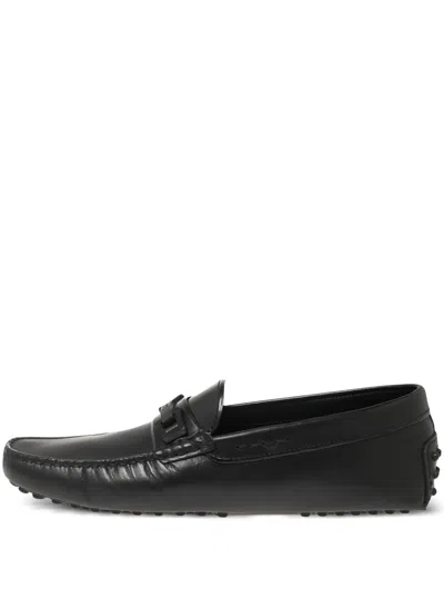 Pre-owned Tod's Vintage  Leather Loafers In Black