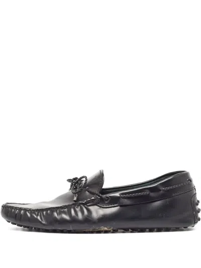 Pre-owned Tod's Vintage  Leather Loafers In Black