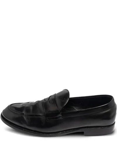 Pre-owned Tod's Vintage  Leather Loafers In Black