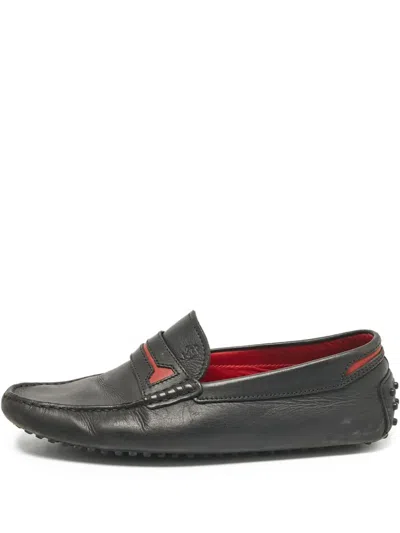 Pre-owned Tod's Vintage  Leather Loafers In Black