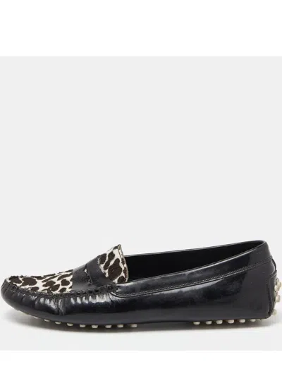 Pre-owned Tod's Vintage  Leather Loafers In Black