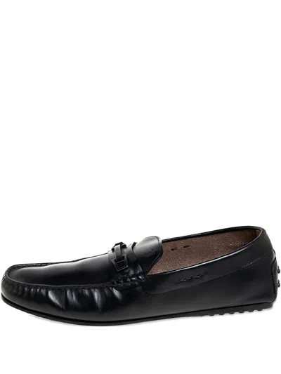 Pre-owned Tod's Vintage  Leather Loafers In Black