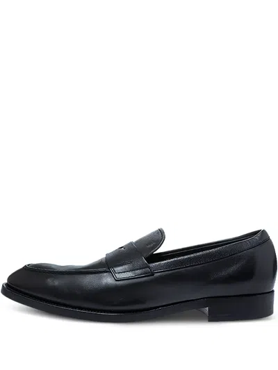 Pre-owned Tod's Vintage  Leather Penny Loafers In Black