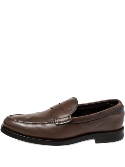 Pre-owned Tod's Vintage  Leather Penny Loafers