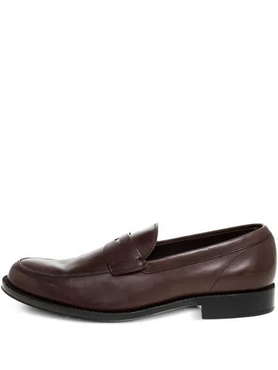 Pre-owned Tod's Vintage  Leather Penny-slot Loafers