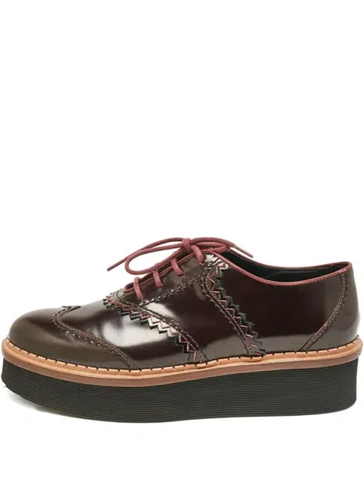 Pre-owned Tod's Vintage  Leather Platform Oxford Shoes