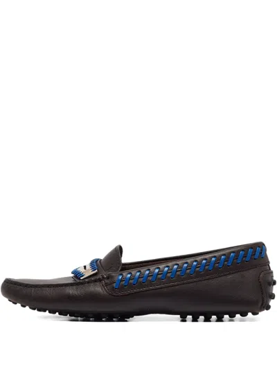 Pre-owned Tod's Vintage  Leather Stitching Loafers