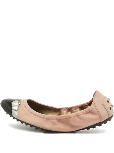 Pre-owned Tod's Vintage  Patent Leather Buckled Ballet Flats