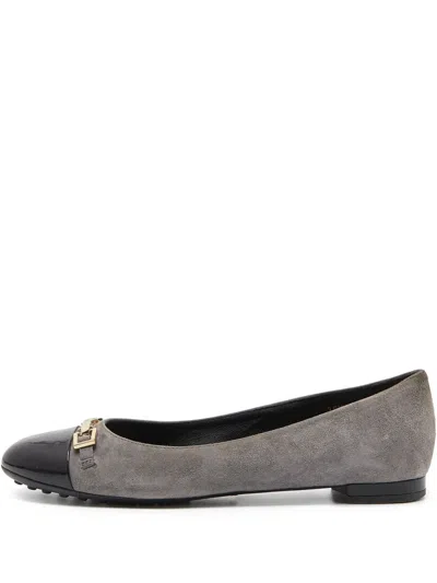Pre-owned Tod's Vintage  Suede Ballet Flats