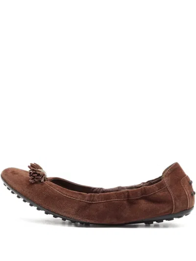 Pre-owned Tod's Vintage  Tassel Studded Ballet Flats