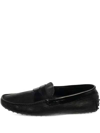 Pre-owned Tod's Vintage  Textured-leather Loafers