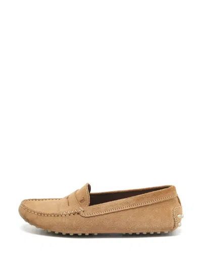 Pre-owned Tod's Vintage  Suede Loafers In Brown