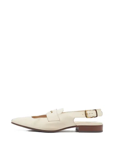 Pre-owned Tod's Vintage Slingback Loafers In Neutrals