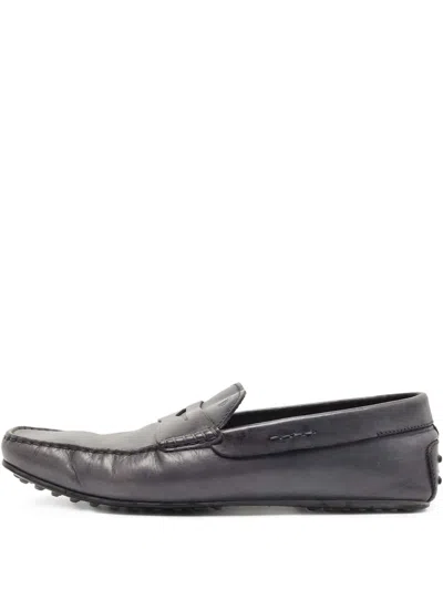 Pre-owned Tod's Vintage Slip-on Loafers In Gray