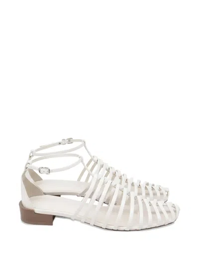 Pre-owned Tod's Vintage Strappy Leather Sandals In White