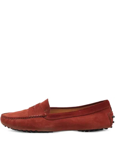Pre-owned Tod's Vintage Suede Loafers In Brown