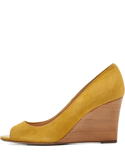 Pre-owned Tod's Vintage Suede Wedge Pumps
