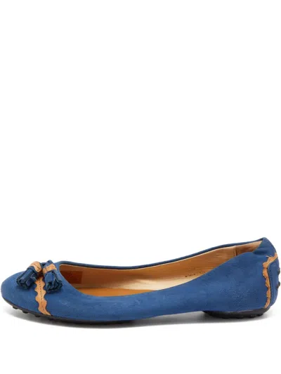 Pre-owned Tod's Vintage Tassel-detail Ballet Flats