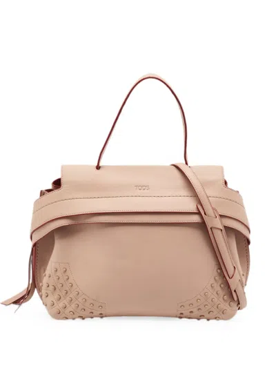 Pre-owned Tod's Vintage Wave Top Handle Bag In Neutral