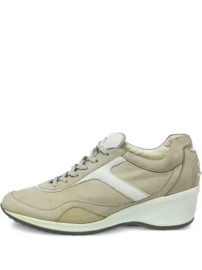 Pre-owned Tod's Vintage Wedge-heel Sneakers