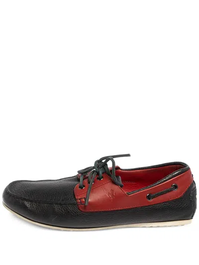 Pre-owned Tod's Vintage X Two-tone Leather Boat Shoes