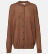 Tod's Virgin Wool Cardigan In Brown