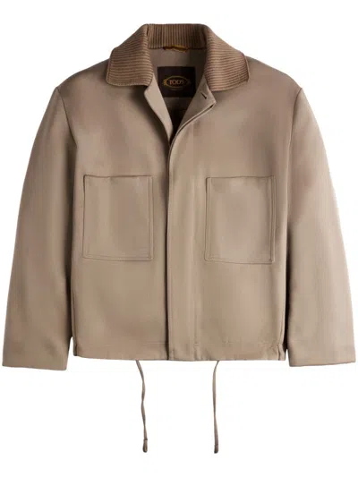 Tod's Virgin-wool Coach Jacket In Brown