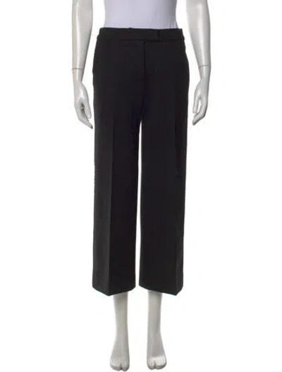 Pre-owned Tod's Virgin Wool Straight Leg Pants In Black