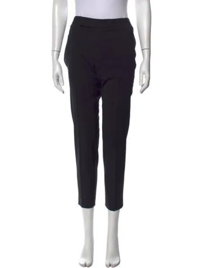 Pre-owned Tod's Virgin Wool Straight Leg Pants In Black