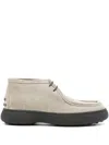 Tod's Man Ankle Boots Grey Size 6 Leather In Grey
