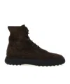 Tod's Winter Lace-up Ankle Boots In Brown