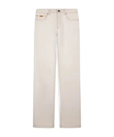 Tod's Waistband Denim Trousers In White