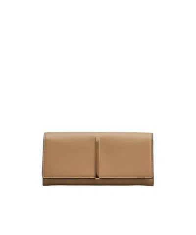 Tod's Wallet In Leather In Purple