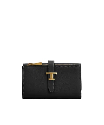 Tod's Wallet In Leather In Black