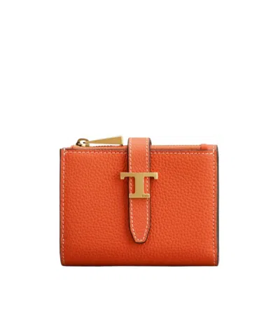 Tod's Wallet In Leather In Red