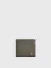 Tod's Textured Bi-fold Wallet Design In Green