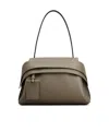 Tod's Folded Leather Shoulder Bag In Brown