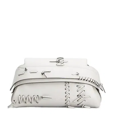 Tod's Wave Clutch Bag In White