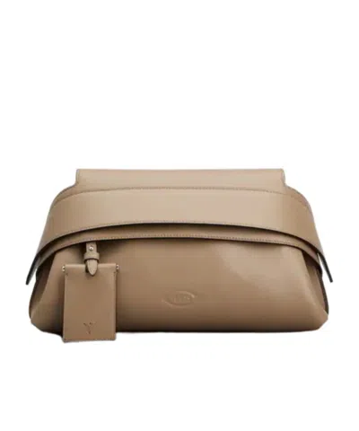 Tod's Wave Clutch In Sand