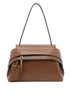 Tod's Wave Leather Shoulder Bag In Brown