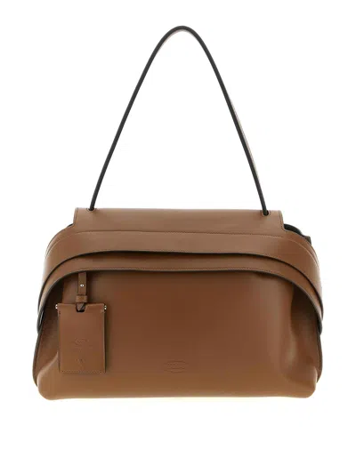 Tod's Tods Wave Medium Shoulder Bag In Brown
